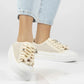 Women's mesh sneakers on the platform, beige, Filippo DTN7855 Filippo