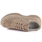 Women's leather openwork shoes, light brown, Sergio Leone SP013 To be categorized Your Sports Performance