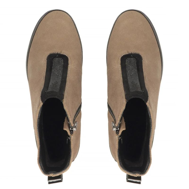 Women's beige platform ankle boots Filippo DBT8264