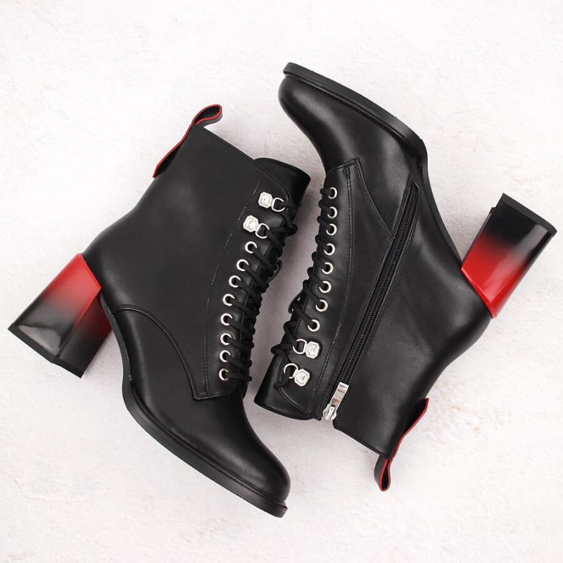 D&amp;A S.Barski ankle boots with decorative heel Premium Collection W MR880-132 OLI270 Footwear/Lifestyle/S.Barski Your Sports Performance