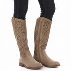 Women's openwork beige boots S.Barski HY61-8023 To be categorized Your Sports Performance