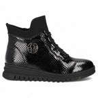 Black Patent Leather Women’s Ankle Boots Filippo DBT8075