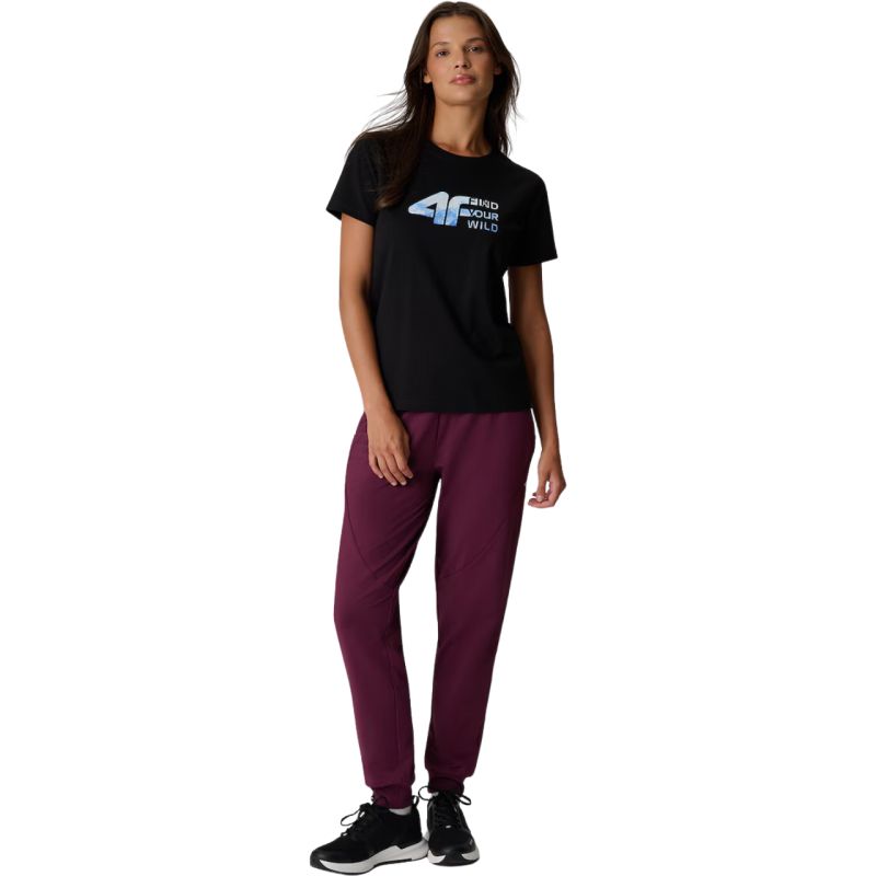Women’s 4F F3496 T-Shirt Deep Black 4FWAW26TTSHF3496 20S
