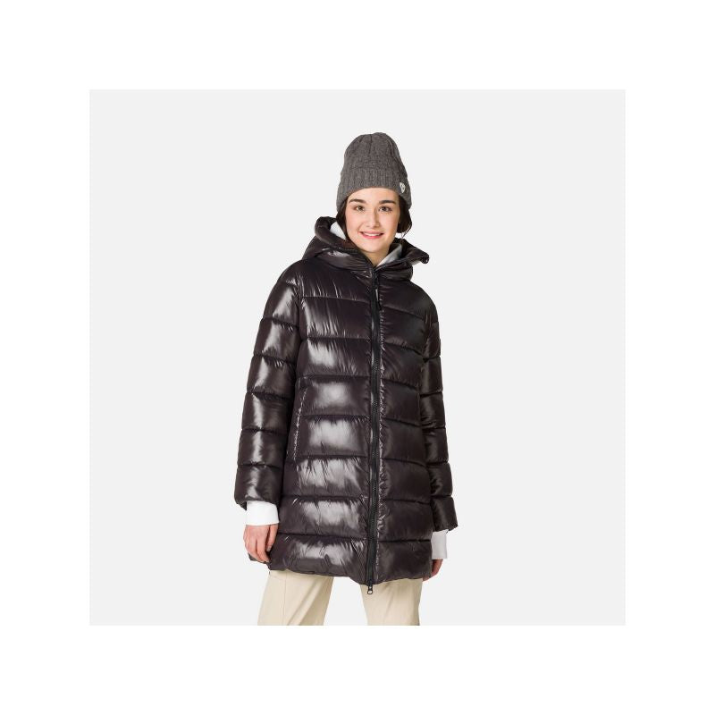Rossignol W Shiny Parka Jacket Black Import z PMSport Your Sports Performance