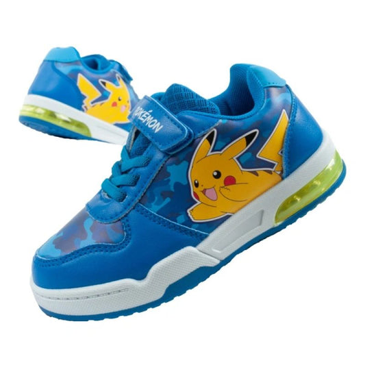 Leomil children's sports shoes Pokemon sneakers lightweight with velcro LED blue Leomil