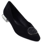 Women's ballerinas with decorative heels, black Potocki SZ12770 To be categorized Your Sports Performance