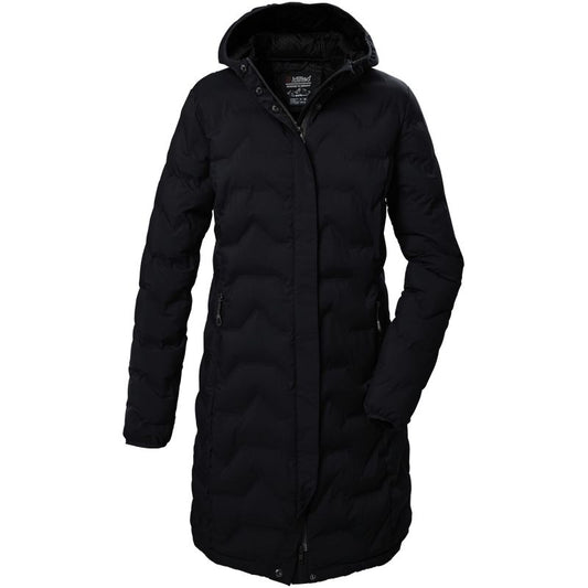 Killtec KOW 9 women's technical parka, quilted, hooded, zippered, waterproof, black (41806/200) In preparation Your Sports Performance
