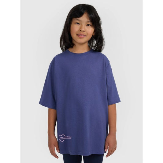 Oversized T-shirt with print for girls 4F 4FJRAW25TTSHF3187-33S *Kategoria tymczasowa Your Sports Performance