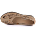 Women's leather openwork brown shoes Sergio Leone SP006 LEONE