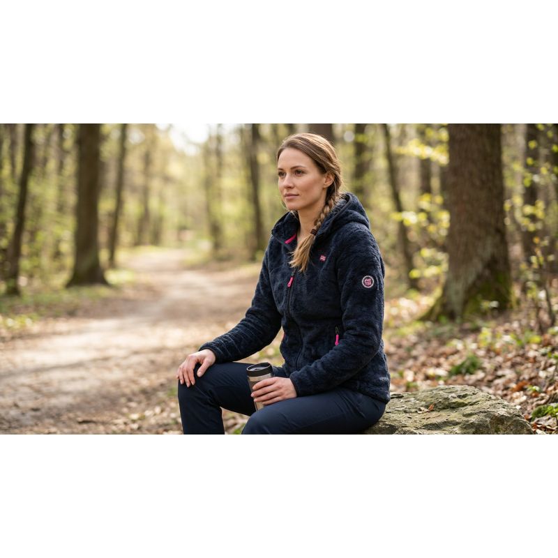 Geographical Norway Women’s Fleece Jacket UPALOOD BLACK DB LADY 047-1 (WZ4195F/GN-BLACK)