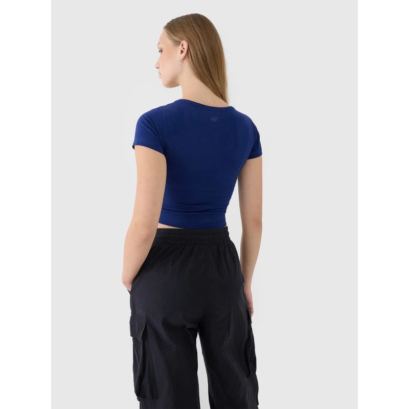 Women's crop top plain t-shirt 4F 4FRSS25TTSHF2695-31S *Kategoria tymczasowa Your Sports Performance