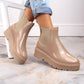 Big Star W INT1918B beige patent leather platform boots Footwear/Outdoor/Big Star Your Sports Performance