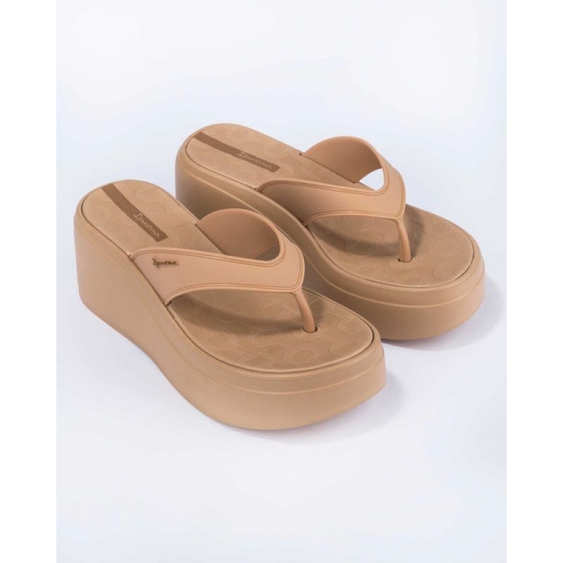 Ipanema shoes women's flip-flops Solaris platform beige