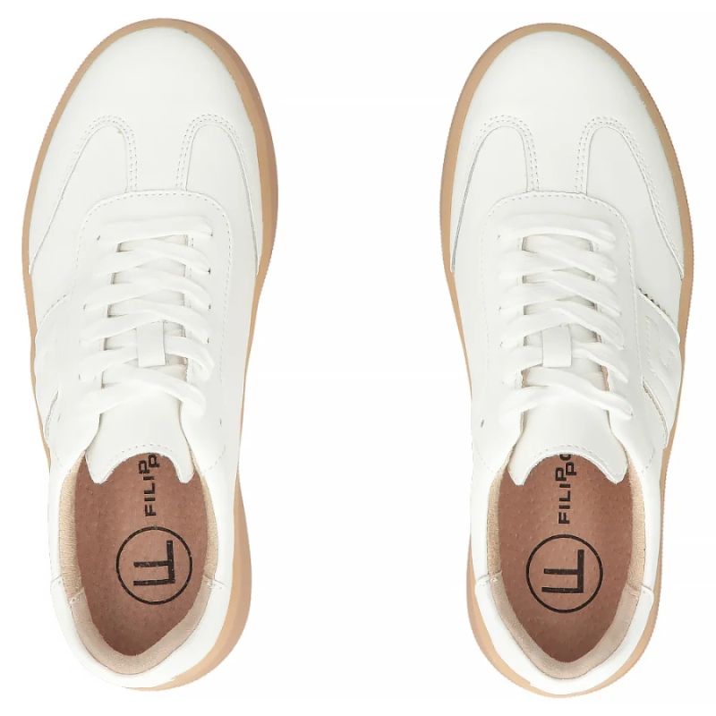 Women's leather platform shoes white Filippo DP7543/26 Filippo