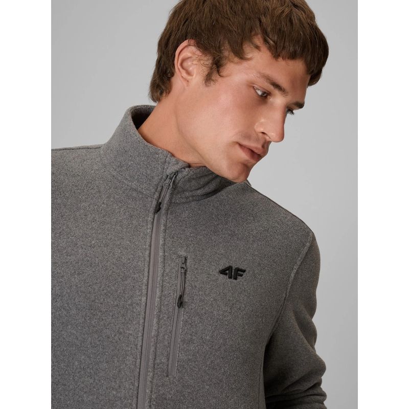 Regular men's fleece with stand-up collar 4F 4FRAW26TFLEM542-24M