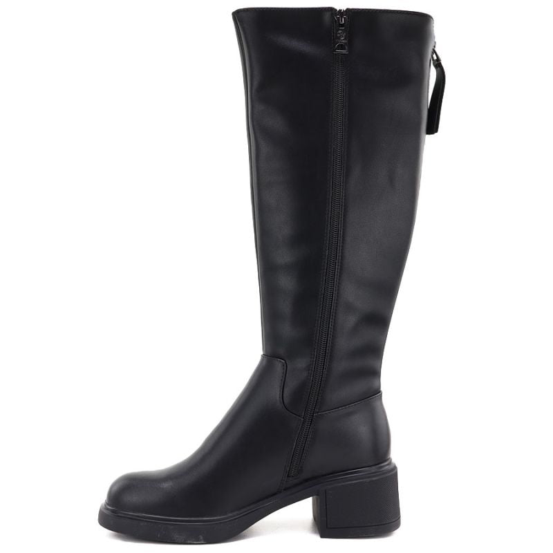 Women's leather ankle boots, black, Vinceza FIO27-67056