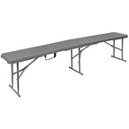 CATERING BANQUET FOLDING BENCH 183x28x43CM WOODLAND BOARD DARK GREY Home and Garden/Garden Your Sports Performance