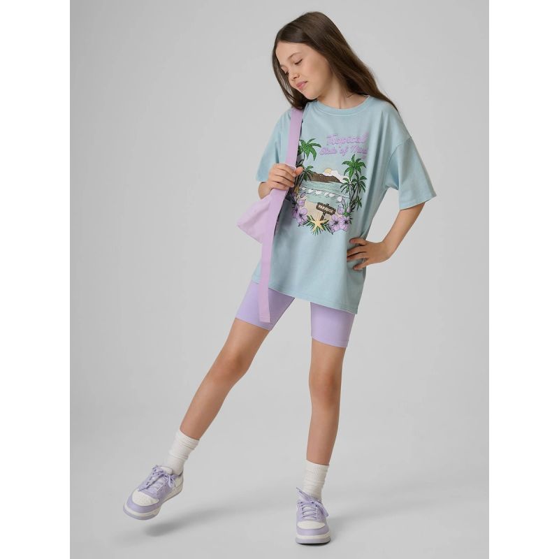 Girls' cotton T-shirt 4F 4FJRSS26TTSHF3981-33S