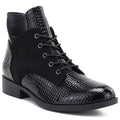 Women's patent leather ankle boots, black, Vinceza HX27-16524