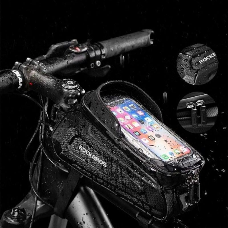 Rockbros B68-1 frame-mounted bicycle bag with phone pocket, 1.7l, black Import z Action/Rowery i akcesoria/Torby i sakwy Your Sports Performance