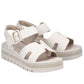 Women's beige wedge sandals Rieker V4952-60 Rieker