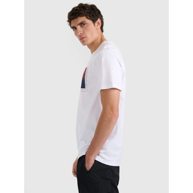 Men's regular printed T-shirt 4F 4FRAW25TTSHM3256-10S *Kategoria tymczasowa Your Sports Performance