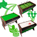 3-in-1 ROTARY GAME TABLE BILLIARDS TABLE FOOTBALL AIR HOOK-UP 121x84.5x85.3CM BLACK Accessories Your Sports Performance