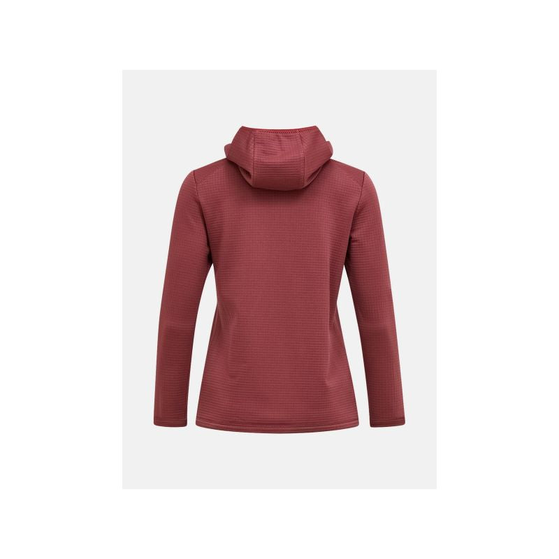 Women's PEAK PERFORMANCE W Trail Polartec Power Grid Zip Hoodie, red