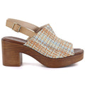 Women's wicker heeled sandals M.Daszyński MR23126-7 M. Daszyński