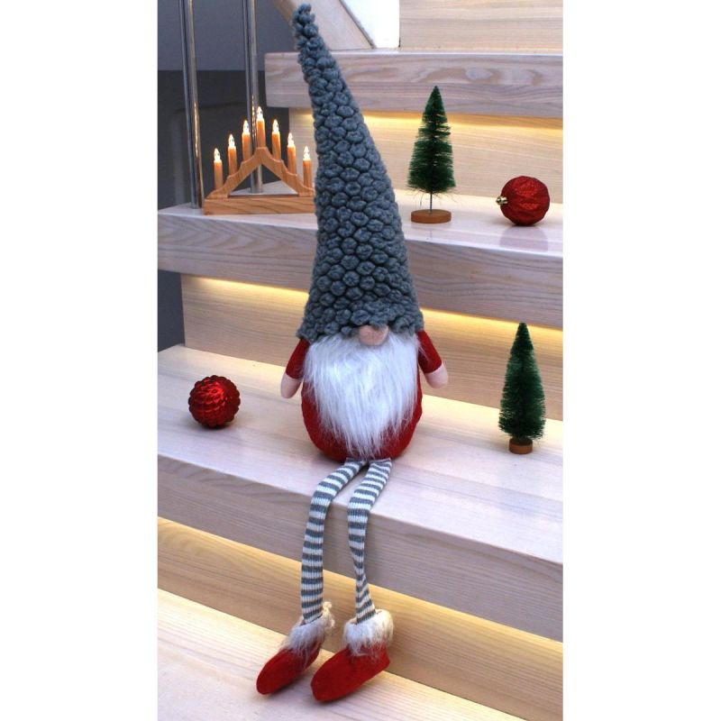 DECORATIVE GNOME WITH GRAY FUR HAT 50+25CM Home and Garden/Equipment Your Sports Performance