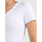 Women's basic V-neck T-shirt 4F 4FWMM00TTSHF3307-27M *Kategoria tymczasowa Your Sports Performance