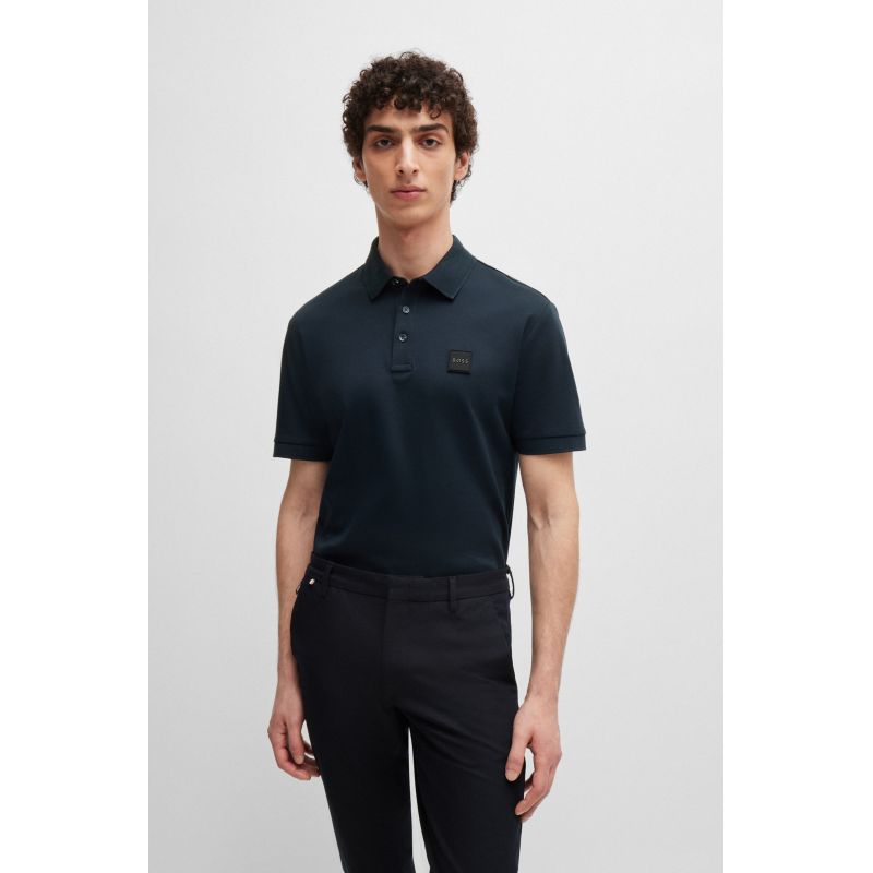 BOSS Parlay 143 BLU Men's Polo Shirt Classic Regular Fit Navy Blue (50515596-405) Boss