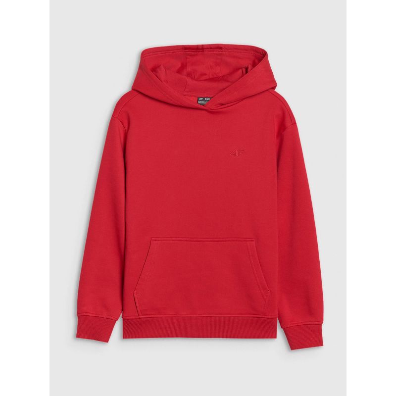 Boy's sweatshirt with hood, open, 4F 4FJWSS25TSWSM1852-62S *Kategoria tymczasowa Your Sports Performance