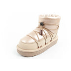 D.Franklin women's winter snow boots, fashionable insulated gold ankle boots D.Franklin