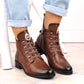 Insulated flat-heeled ankle boots Jezzi W JEZ412C brown Footwear/Outdoor/Jezzi Your Sports Performance