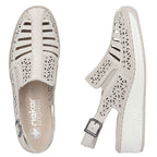 Women's beige leather wedge sandals Rieker 48763-60 To be categorized Your Sports Performance