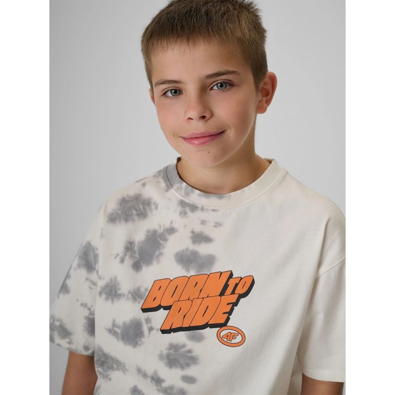 Boy's cotton T-shirt 4F 4FJRSS26TTSHM4168-91A