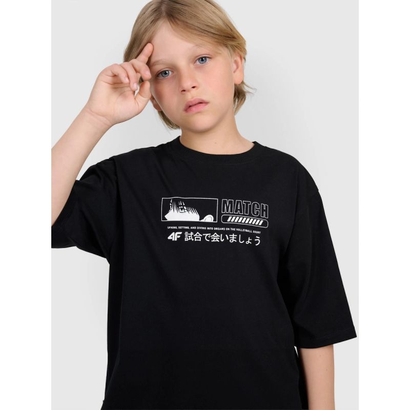 Boy's oversize T-shirt with print 4F 4FJRAW25TTSHM3065-20S 4f
