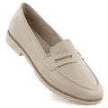 Women's leather loafers lords beige Rieker 75300-63 To be categorized Your Sports Performance