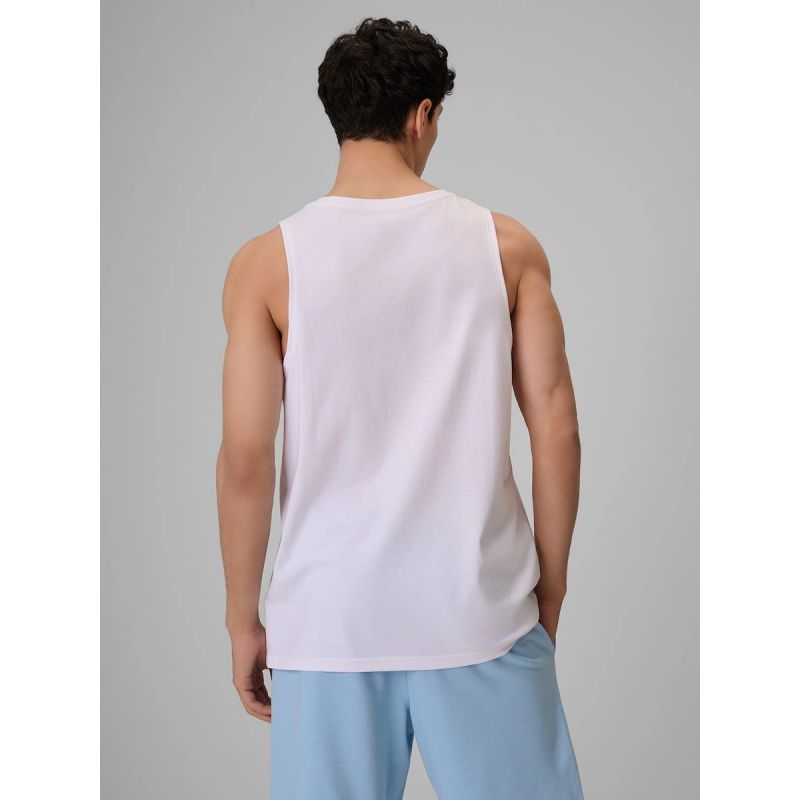 Men's sleeveless regular plain t-shirt 4F 4FRSS26TSLEM367-10S 4f