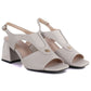 Women's beige high heel sandals Vinceza 26-62286 Vinceza