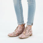 Women's ankle boots with openwork flowers, multicolor Potocki SZ12091 To be categorized Your Sports Performance