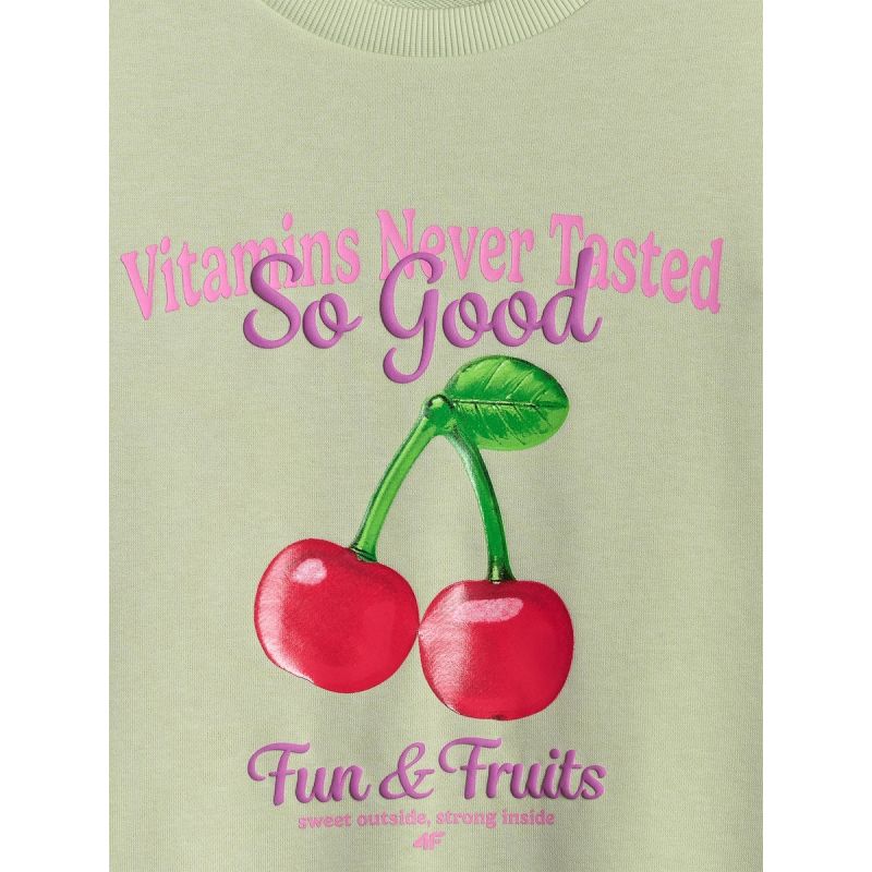 Girls' loose sweatshirt without hood 4F 4FJRSS26TSWSF2903-47S 4f