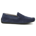 Men's leather moccasins, navy blue, Filippo MP923 Filippo