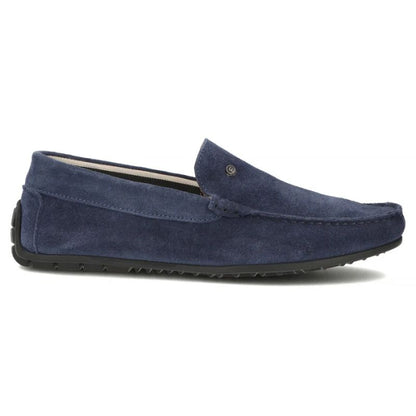 Men's leather moccasins, navy blue, Filippo MP923 Filippo