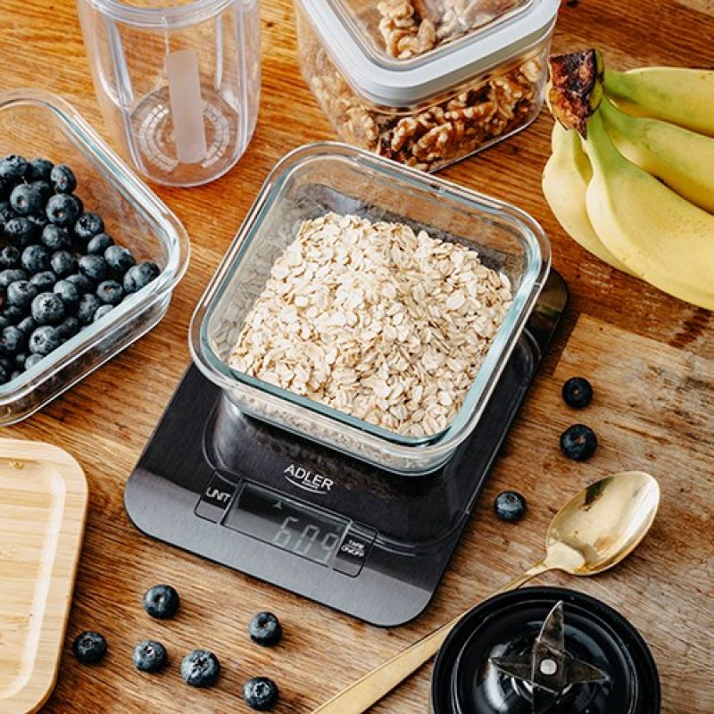ADLER AD 3183b kitchen scale black AGD - Produkty/Wagi kuchenne Your Sports Performance