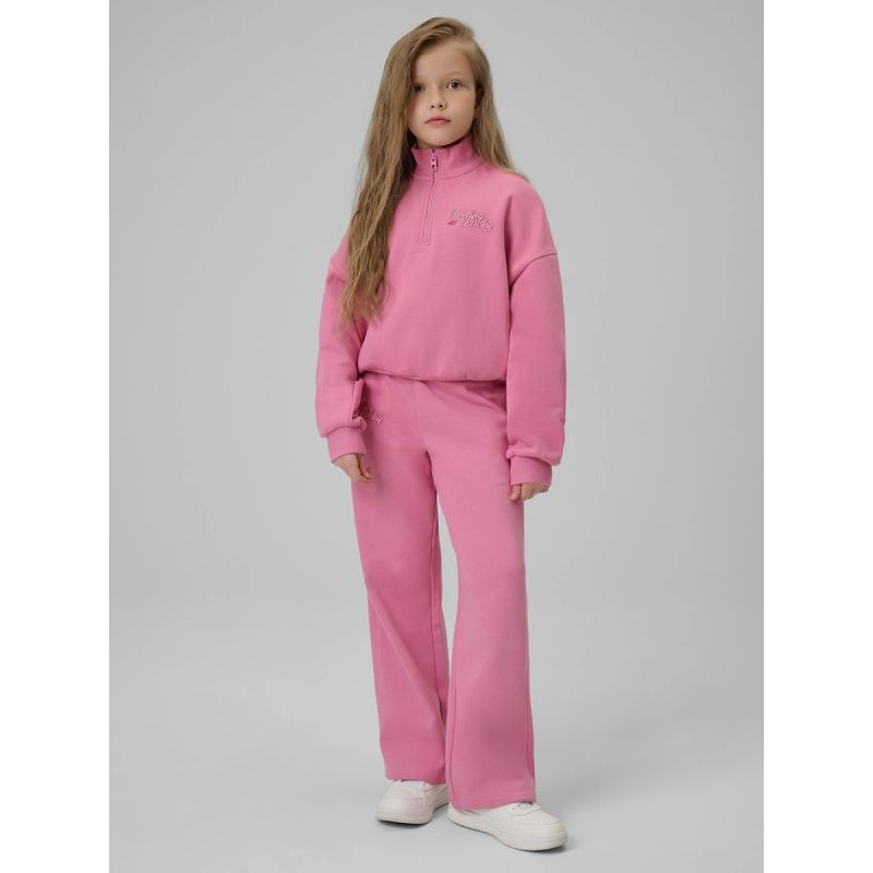 Regular sweatshirt without hood for girls 4F 4FJRSS26TSWSF2625-54S