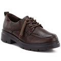Jezzi JH03-3 women's brown leather shoes