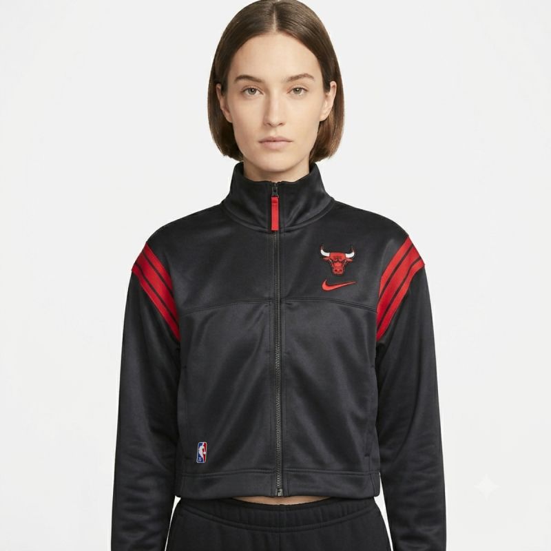 Nike Chicago Bulls Courtside 75 Tracksuit Jacket Wmns Black/University Red/Black - DB1394-010 Nike