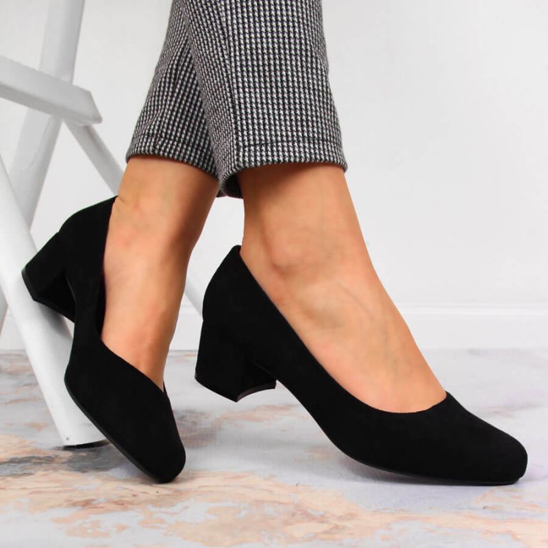 Sergio Leone W SK354C suede block pumps, black Footwear/Lifestyle/Sergio Leone Your Sports Performance